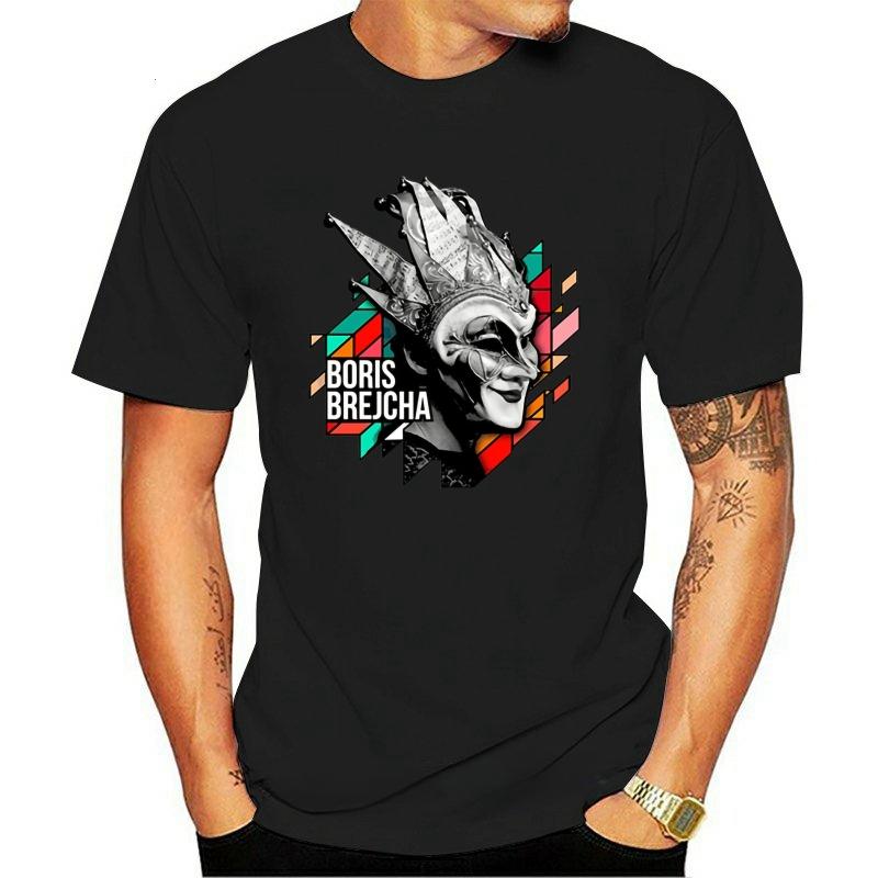 New BORIS BREJCHA Mask Hightech minimalist tech music print pattern Personality Street Hip Hop Men women universal Tshirt