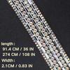1Yard Glass AB Color Self Adhesive Rhinestone Chain Garment Accessories Decorations Trim Rhinestone Trim Strap