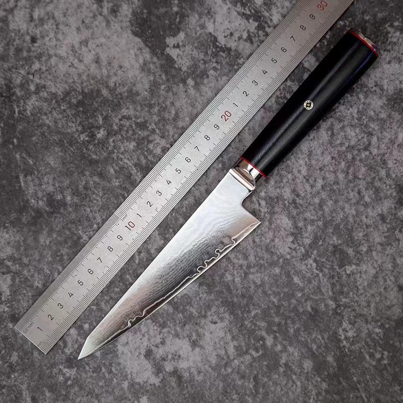 6 Inch Utility Knife 73 Layers Damascus Steel Blade G10 Handle Sharp Chef Cleaver Paring Kiritsuke Kitchen Knives Cooking Tools 6 inch