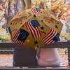 American Flag Fashionable Automatic Opening/Closing Folding Umbrella. Portable and Foldable, Ideal for Gift, Travel, and Daily Use