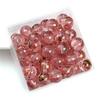 30/50pcs Crystal Glass Beads Ice Permeating Ink Halo Dyeing Sprinkles Golden Loose Spacer Beads for Jewelry Making