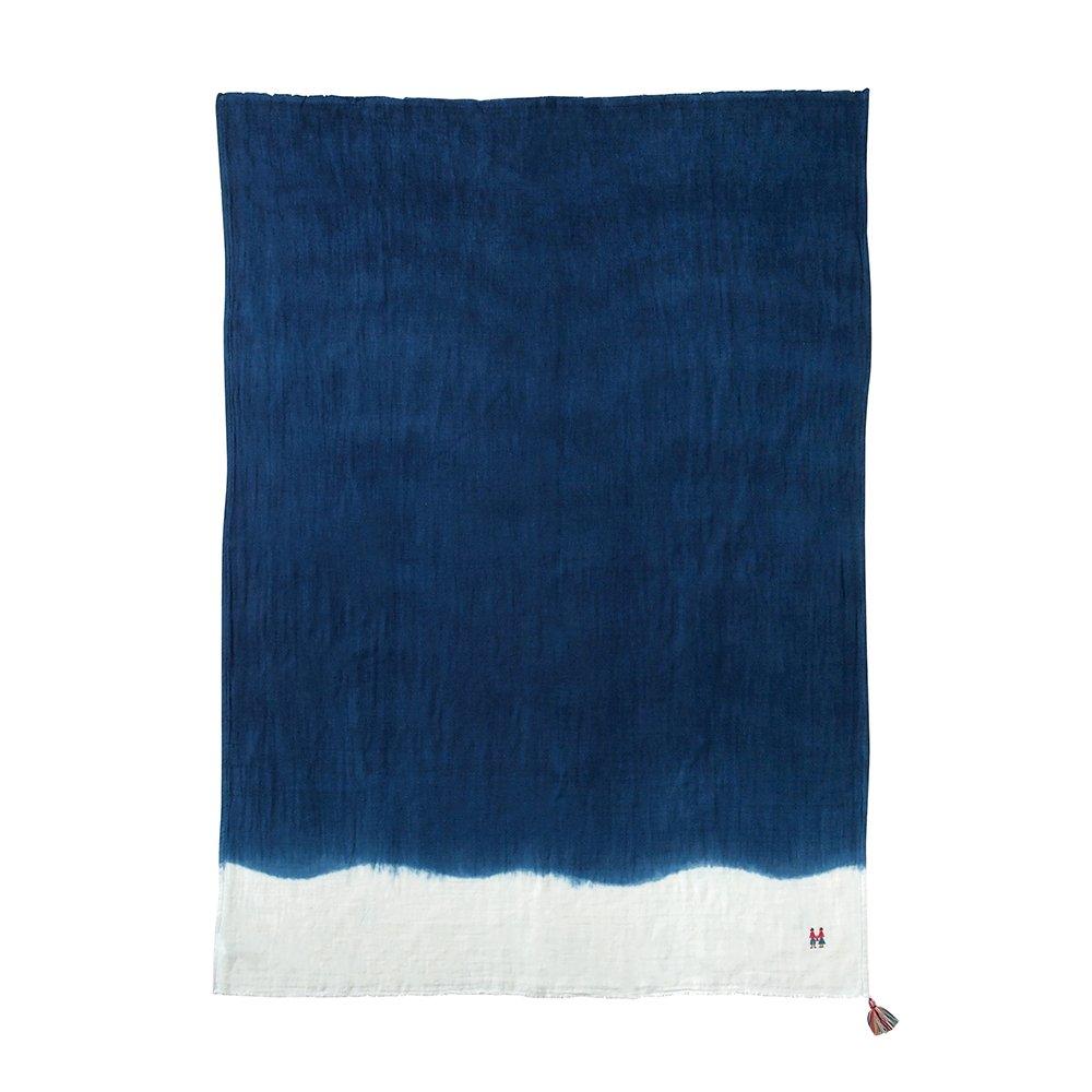 

10mois BOBO swaddle throw natural indigo 18141014 (Dimoi)