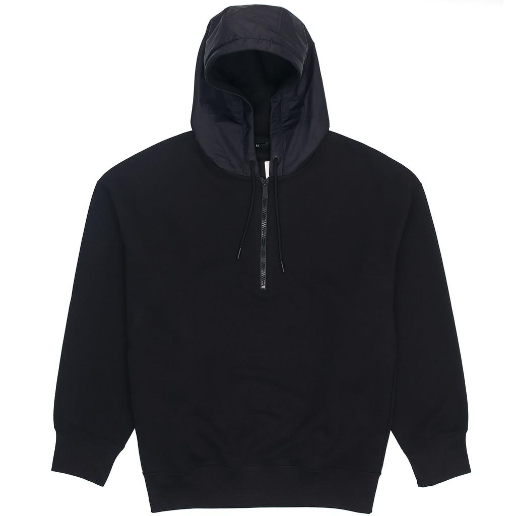 Uniqlo Jil Sander Collaboration Plain Drawstring Half-Zip Long Sleeve Minimalist Sweatshirt Men Sweatshirt Black 445156-09