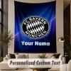 Custom Text Tapestry Bayern Munich Print Wall Tapestry Indoor Living Room Wall Decor