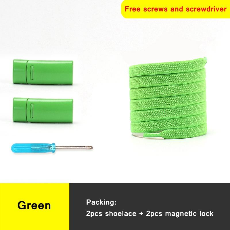 Colorful Magnetic Lock elastic Shoelaces Without ties Elastic Laces Sneaker No Tie Shoe laces Kids Adult Flat Shoelace for Shoes