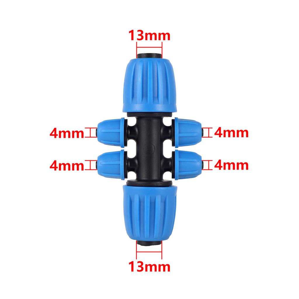 DN16mm Pipe To 4/7mm Hose Multi-way Locked Connector 4/6-Way Interface Joint Garden Agricultural Irrigation Pipe Water Splitter