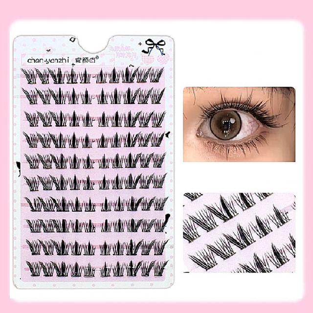 LuxeFlutter - Накладные ресницы-пучки с шипами, без клея Black - One Size