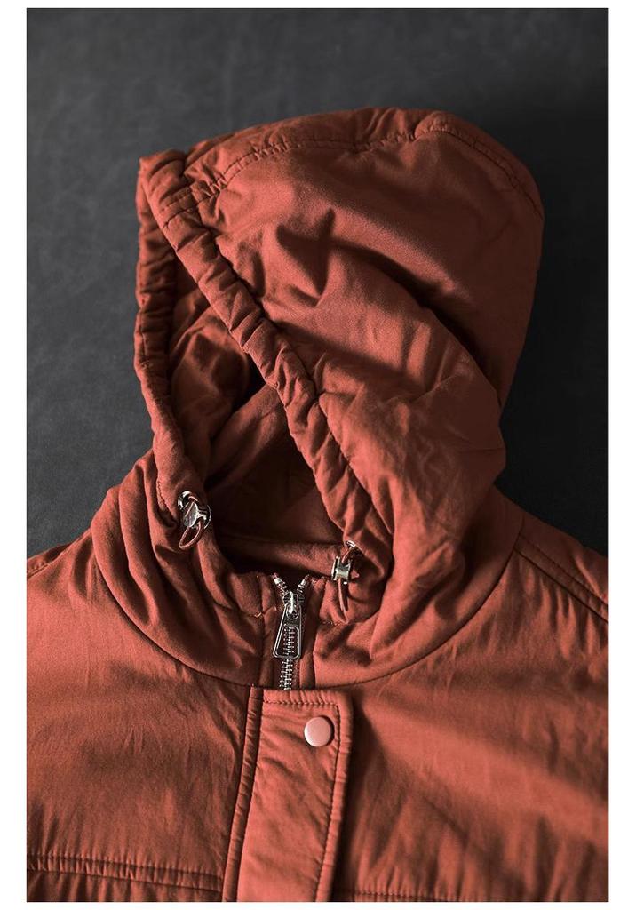 Women's Retro Casual Quilted Cotton Jacket with Hood, Large Pockets, Lightweight, Loose Fit, Plus Size, Winter Warm Outerwear.