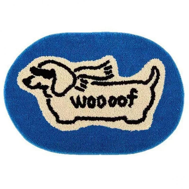 Modern Cartoon Dog Soft Rug Non-Slip Washable Indoor Decorative Carpet for Living Room Bedroom