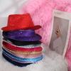 Brilliant Dance Jazz Cap Shiny Glitter Jazz Hat Fashion Sequins Fedora Hat  Decorated