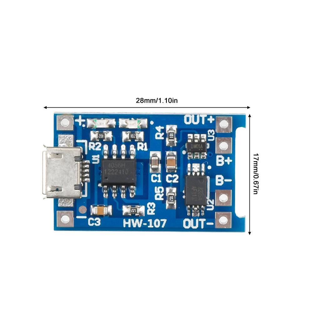 1-10 Stück Micro USB 5V 1A 18650 TP4056 Lithium-Batterielademodul Ladeplatine mit Schutz Doppelfunktionen 1A Li-ion