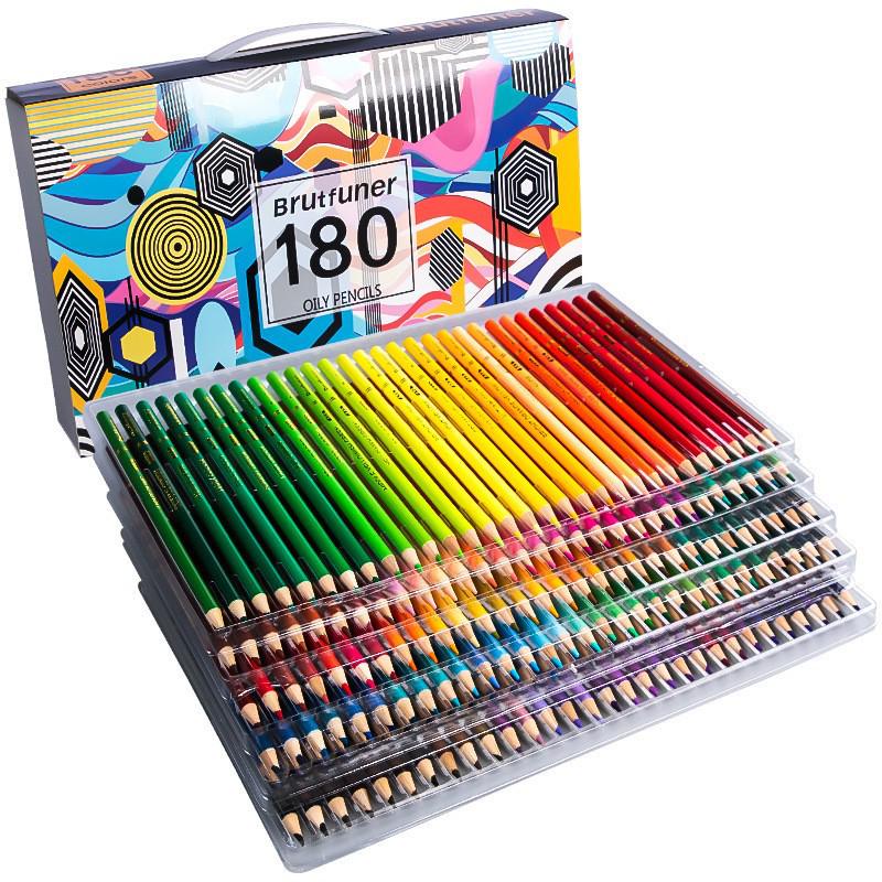 Cross-border Brutfuner 180 Oil-Based Non-Water-Soluble Colored Pencils for Art and Graffiti Drawing.
