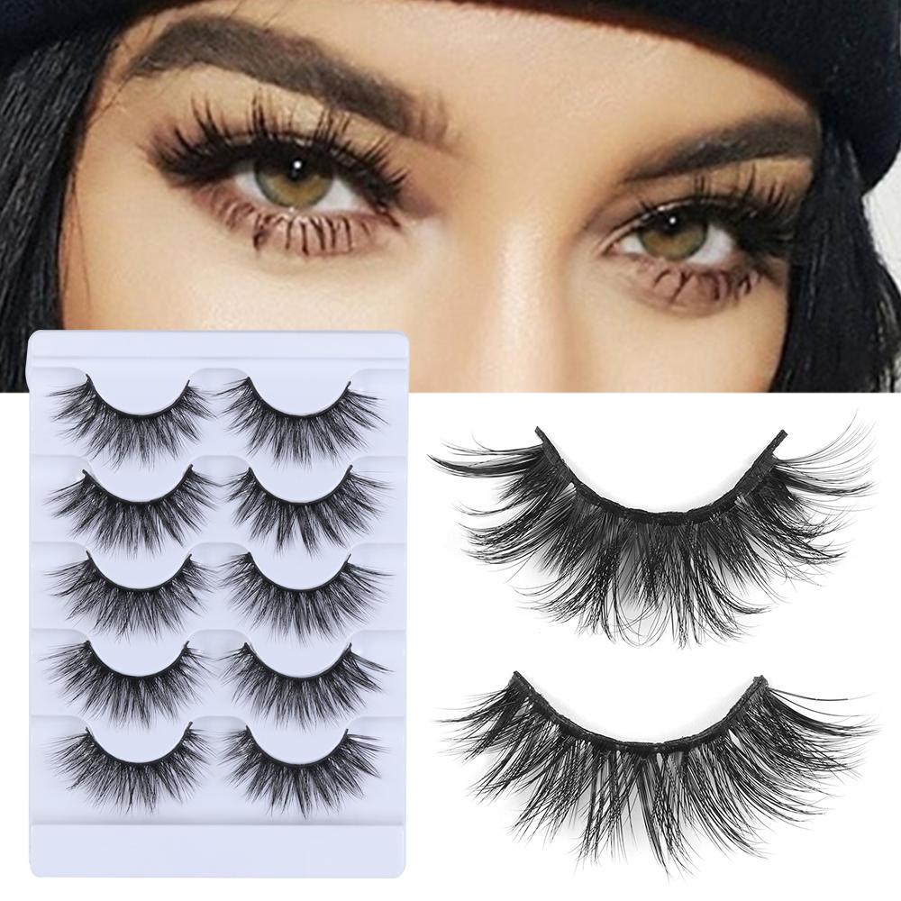 

Fluffy Natural Long Eye Makeup Tools 3D Faux Mink Hair False Eyelashes Full Volume Lash Extension
