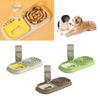 Pet Double Bowl Slow Feeder for Food & Water Feeding Chock Proof Dog Feeding Bowl Cats Water Food Feeder Treat Dishware