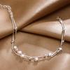 925 Sterling Silver Bead Chain Bracelets For Women Korean Sweet Double Layer Beautiful Stars Bracelets Original Jewelry Gifts