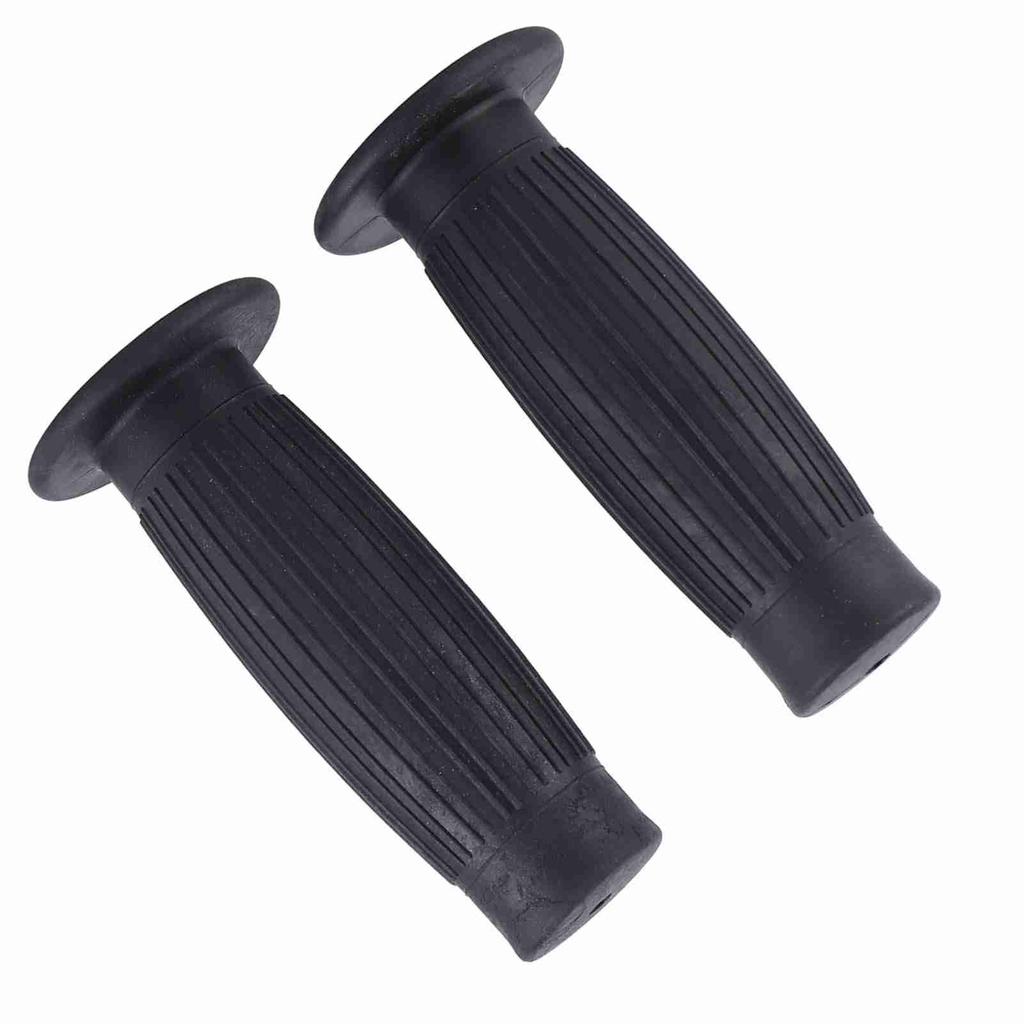 7 8in 1in Universal Easy To Hold Hand Grips Vintage Motorcycle Handlebars Black