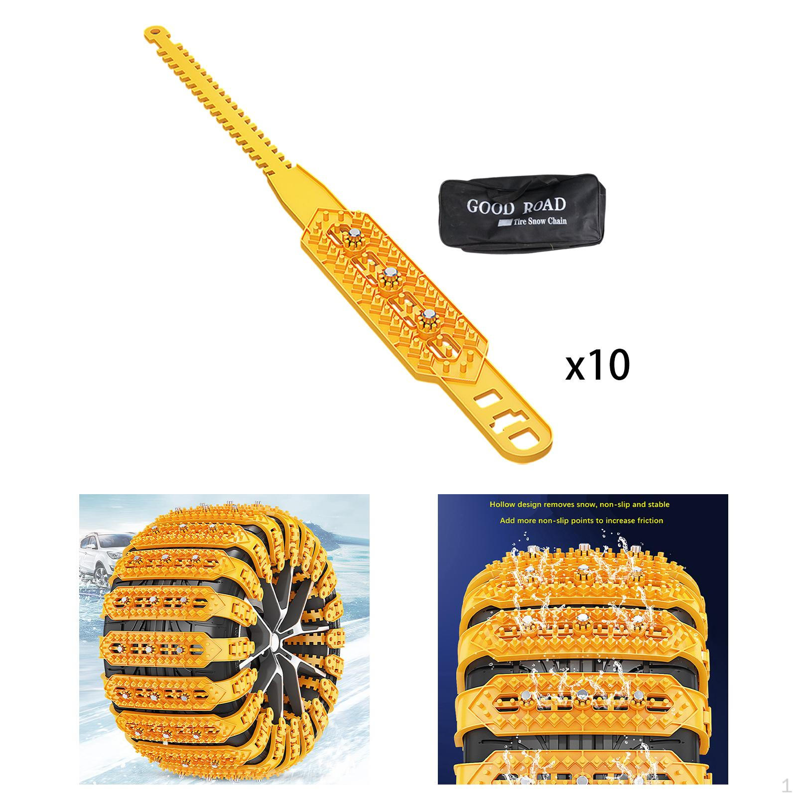 

10 шт. аварийные цепи противоскольжения для зимнего вождения жёлтый