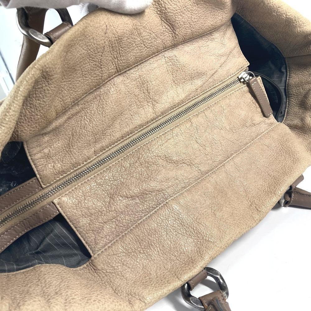 CHANEL Decacoco CC logo Bag Shoulder Bag Tote Bag Leather Beige