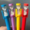 Black Ink Hourglass Ballpoint Pen Plastic Material Sand Clock Pen  Study Gift