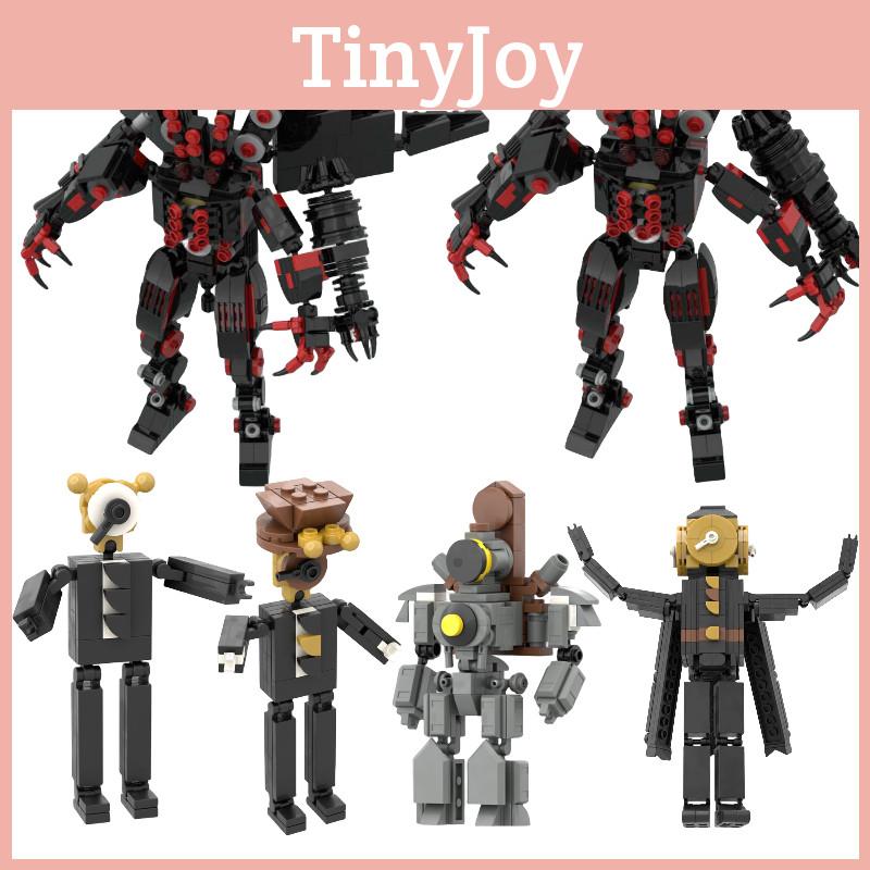 Moc Skibidi Toilet Clock Man Vs Surveillance Man Building Brick Toy Abs Plastic Diy 200-400 Pieces