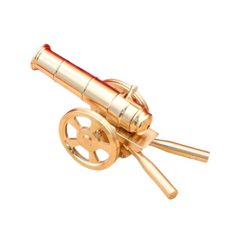 Copper Brass Cannon Mortar Figurine Collectible Toy Gift for Boys, Home & Office Decor.