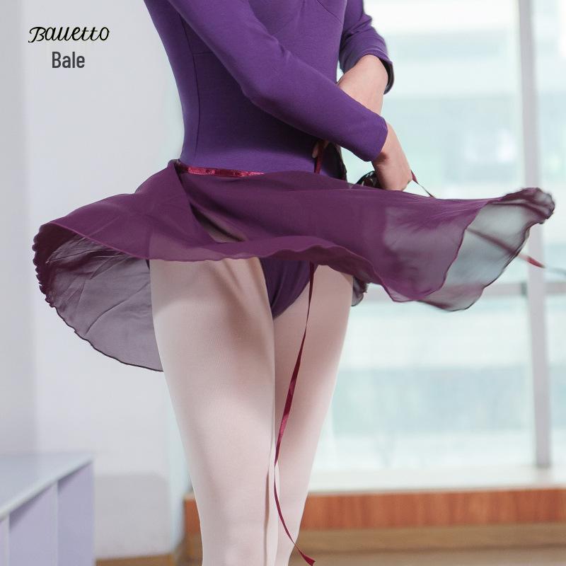 Barle Women's Semi-Transparent Chiffon Ballet Skirt for Dance Practice