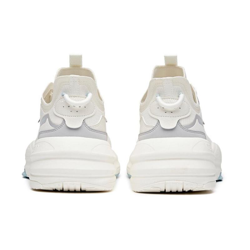 Anta C37 Series Anti-Slip Wear-Resistant Lightweight Breathable Low-Top Skateboard Shoes Men's White Gray Sneakers 912128081-2