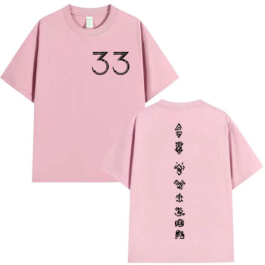 Clair Obscur Expedition 33 T Shirt Men Women Vintage Fashion Cotton Short Sleeve Tshirts Hot Game Fans Gamer Clothing Tshirt