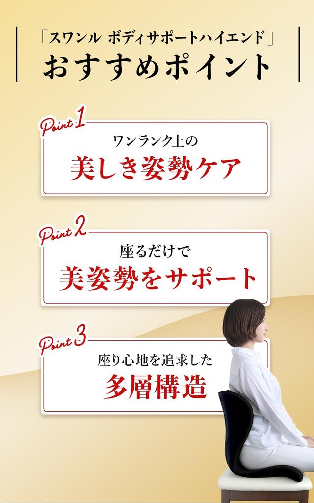 AiS to you Korrekturkissen Stützstuhl Stützkissen SWANRU Körperstützsitz Mehrschichtstruktur Beckenkorrektur Haltungskorrektur Untere