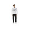 Armani Exchange Cotton Plaid Logo Outline Embroidered Loose Heavyweight Crew Neck Long Sleeve Sweatshirt Men Sweatshirt White 6RZMGA-ZJ4XZ-1116