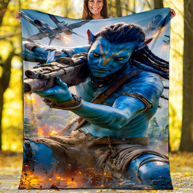 Avatar-Thema bedruckte Decke Perfekt für Sofa Bett Reisen Außenbereich Maschinenwaschbar Gemütlich Langlebig