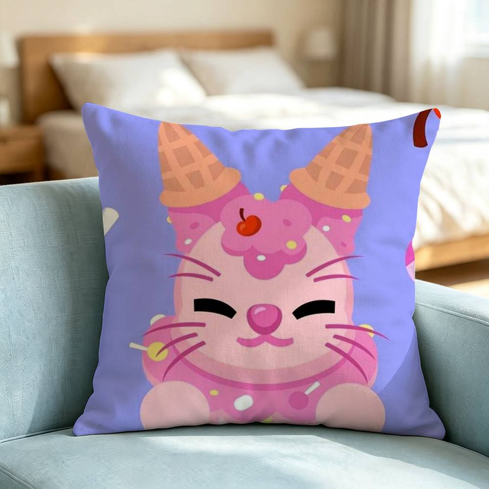 Adopts Me Game Pet E-Egg Square Double-Sided printed Pillow Case Bedroom Bedside Pillow Sofa Cushion Cover Gift