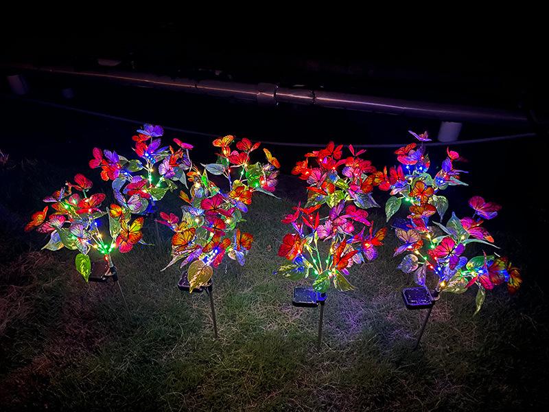 LED Solar Butterfly Garden Light - Colorful Flower Decoration Lamp