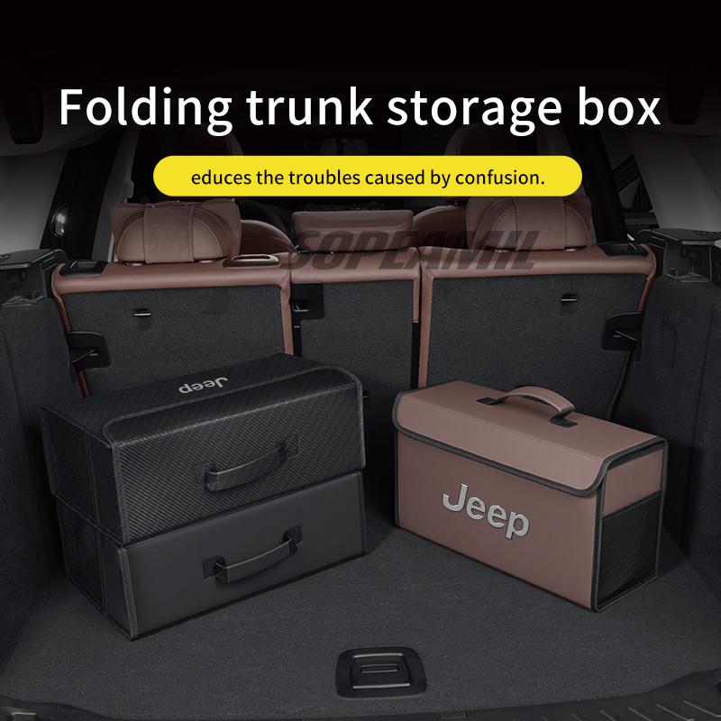 For Jeep Wrangler Renegade Patriot Grand Cherokee Compass Gladiator Car Trunk Storage Box Organizer Foldable Stowing Tidying Bag