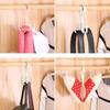 Rack Nail-free Storage Hook Tie Holder 4 Hook Plastic Hanger Multifunction Rotating Four-claw Hook