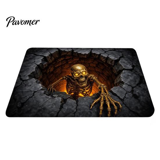 Seasonal Party Accent Piece 3D Halloween Rug, Optical Illusion Floor Mat, Diatomaceous Earth Bath Entryway Rug Spooky Depth Area for Living