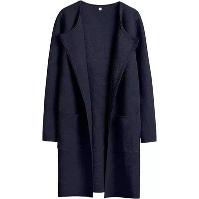 Autumn and Winter European and American Women's Clothing New Comfortable Casual Coat Lapel Woolen Coat