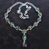 Copper Ruby Zoisite Necklace Gemstone Jewelry 925 Sterling Silver Adjustable Chain Necklace Handmade Necklace Gift for Wife Designer Jewelry