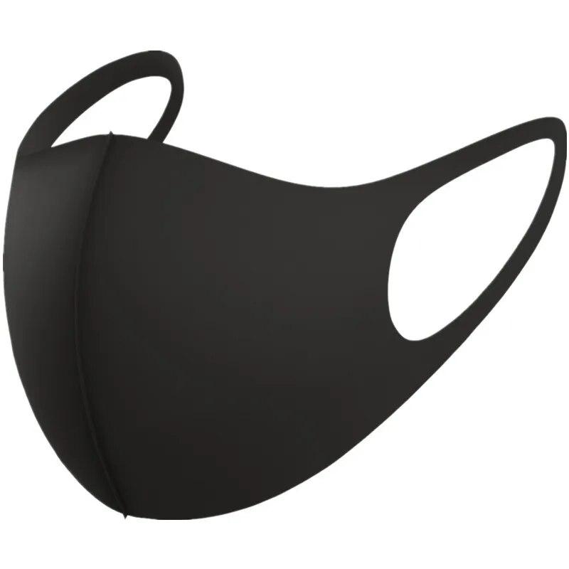 3D Тривимірна Маска Пилозахисна Дихаюча Багаторазового Використання Льодяна Шовкова Чорна Візуально Зменшує Обличчя Чоловіки та Жінки 10 шт.