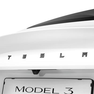 Rear Emblem Logo Full Coverage Pack for Tesla Model 3 Carbon Fiber 2024-2,