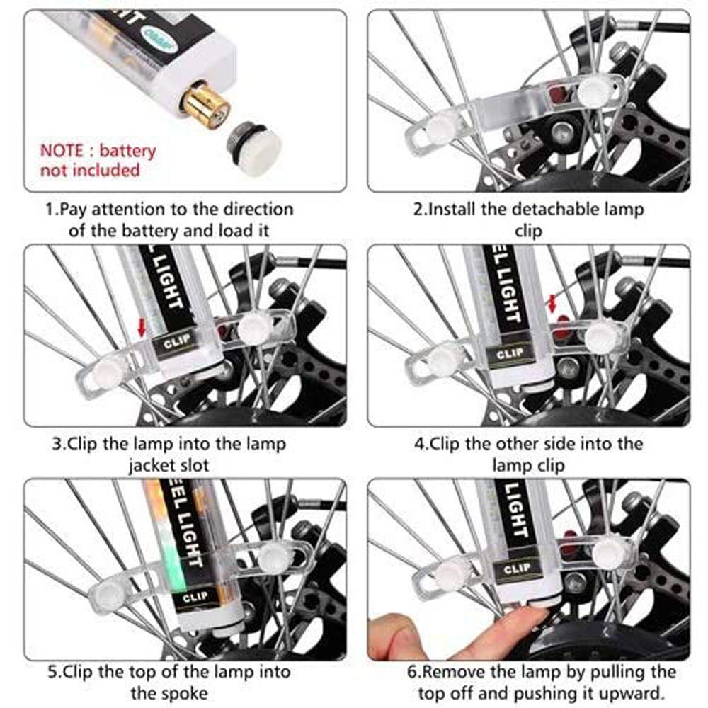 Decorative Lamp Outdoor Bike Spoke Light Cycling Wheel Lamp Bike Accessories Bicycle Valve Lights