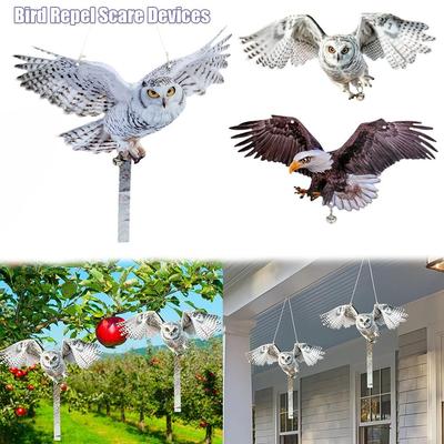 Hanging Simulation Owl Bird Repellent Pest Control Bird Repeller  Courtyard