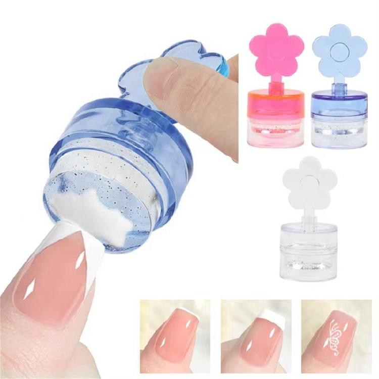 French Transparent Jelly Nail Art Stamper Polish Print Silicone Stamping Tools