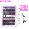 240 Cluster 3040D Falsche Wimpern: 10-14mm DIY Natürliche Dichte Segmentierte Wimpern