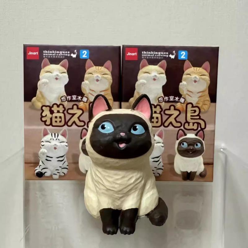 Niedliche Katzen Serie Actionfigur Getigerte Katze Kreatives Niedliches Figurenmodell Ornamente Anhänger Großhandelsspielzeug