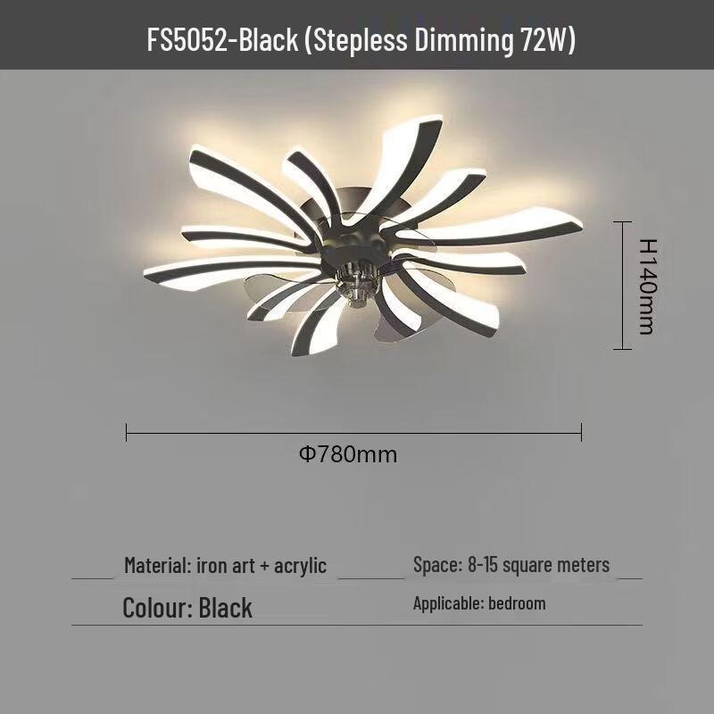 Nordic Modern Dandelion Ceiling Fan with Light