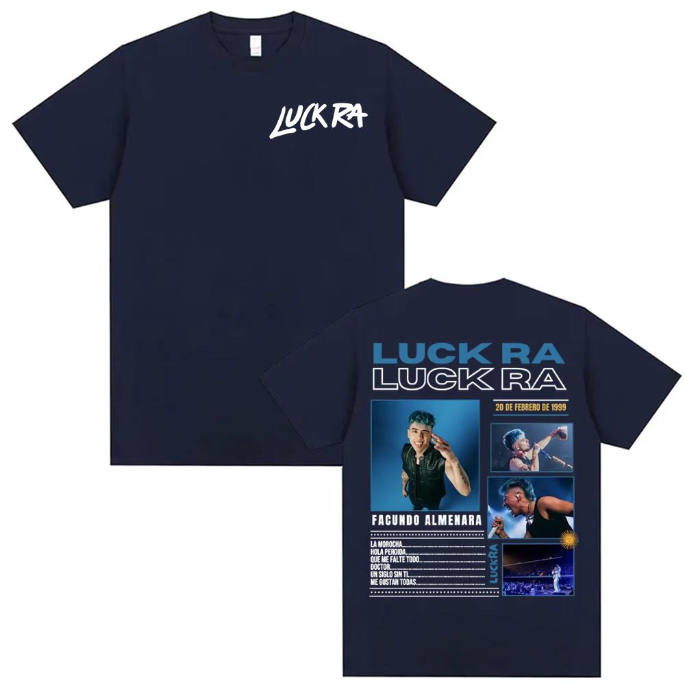 Rap Singer Luck Ra FACUNDO ALMENARA Album Tour 2025 Summer Men Women Harajuku Casual Fashion Oversized Pure Cotton Tshirt
