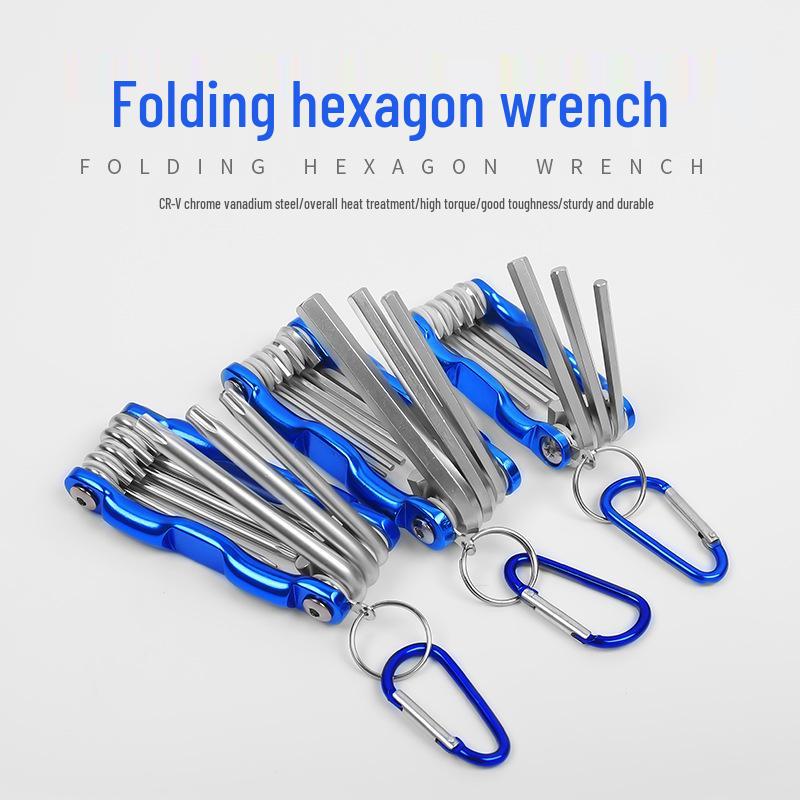 Folding Torx & Hex Socket Wrench Set