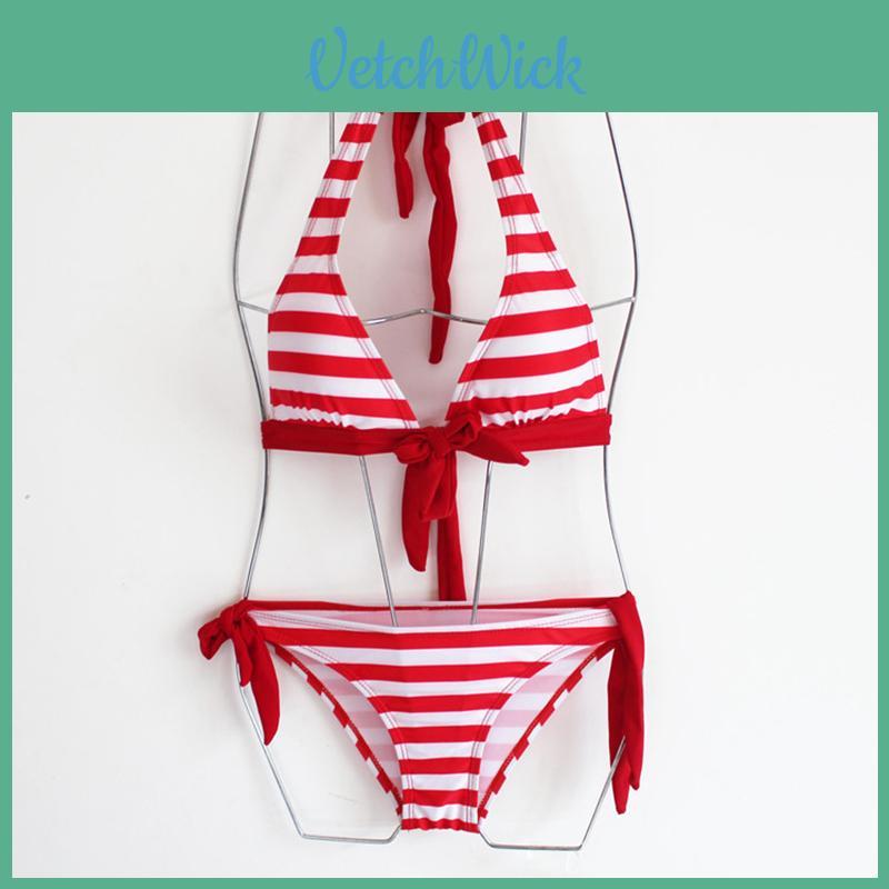 Stylowy Pasiasty Damski Kostium Kąpielowy Seksowny Zestaw Bikini Idealny Na Letnie Przygody