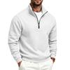 Men's Fleece Half Zip Sweatshirt Stand Collar Relaxed Fit Outdoor Casual Pullover